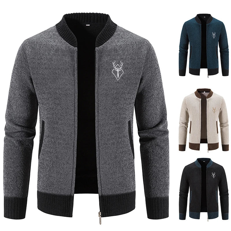 Siyaje | Gilet pour homme en maille avec détail automnal