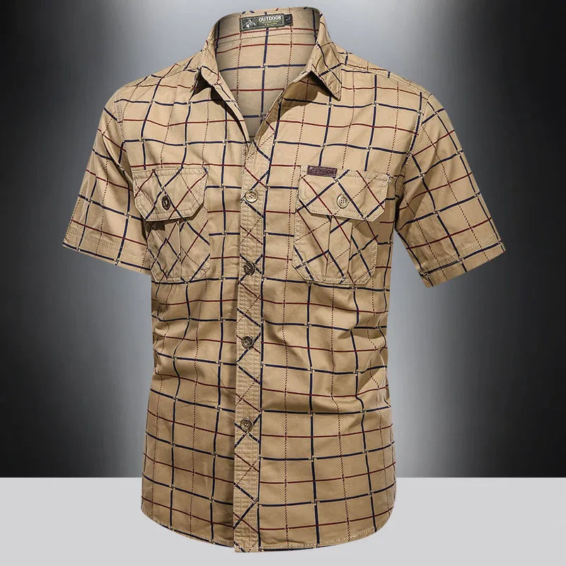 Siyaje | Chemise élégante à manches courtes à carreaux