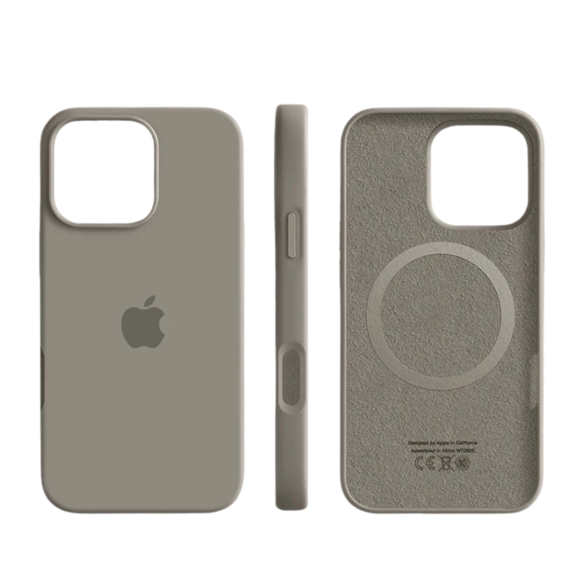 Coque en silicone compatible MagSafe avec surface douce pour iPhone