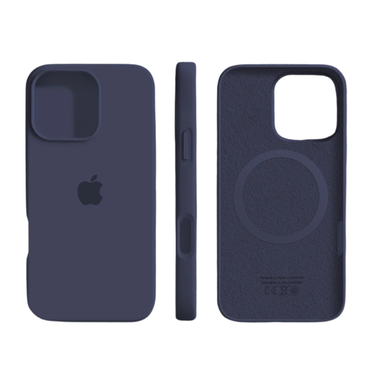 Coque en silicone compatible MagSafe avec surface douce pour iPhone