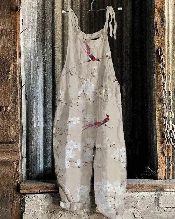 Siyaje | Salopette Vintage Florale - Style Élégant et Confort pour Femmes