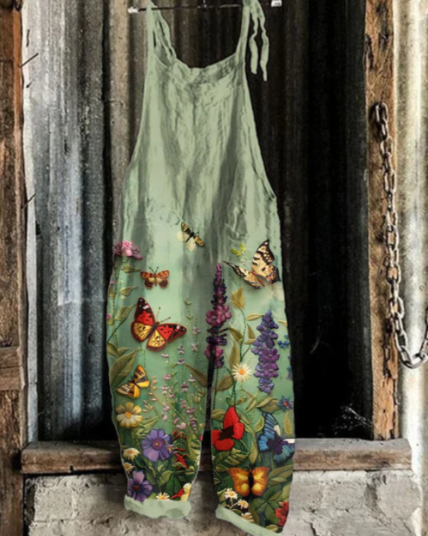 Siyaje | Salopette Florale avec Papillons pour Femme - Confort et Élégance