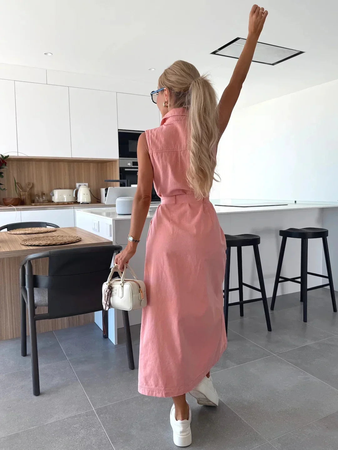 Siyaje | Robe longue en jean