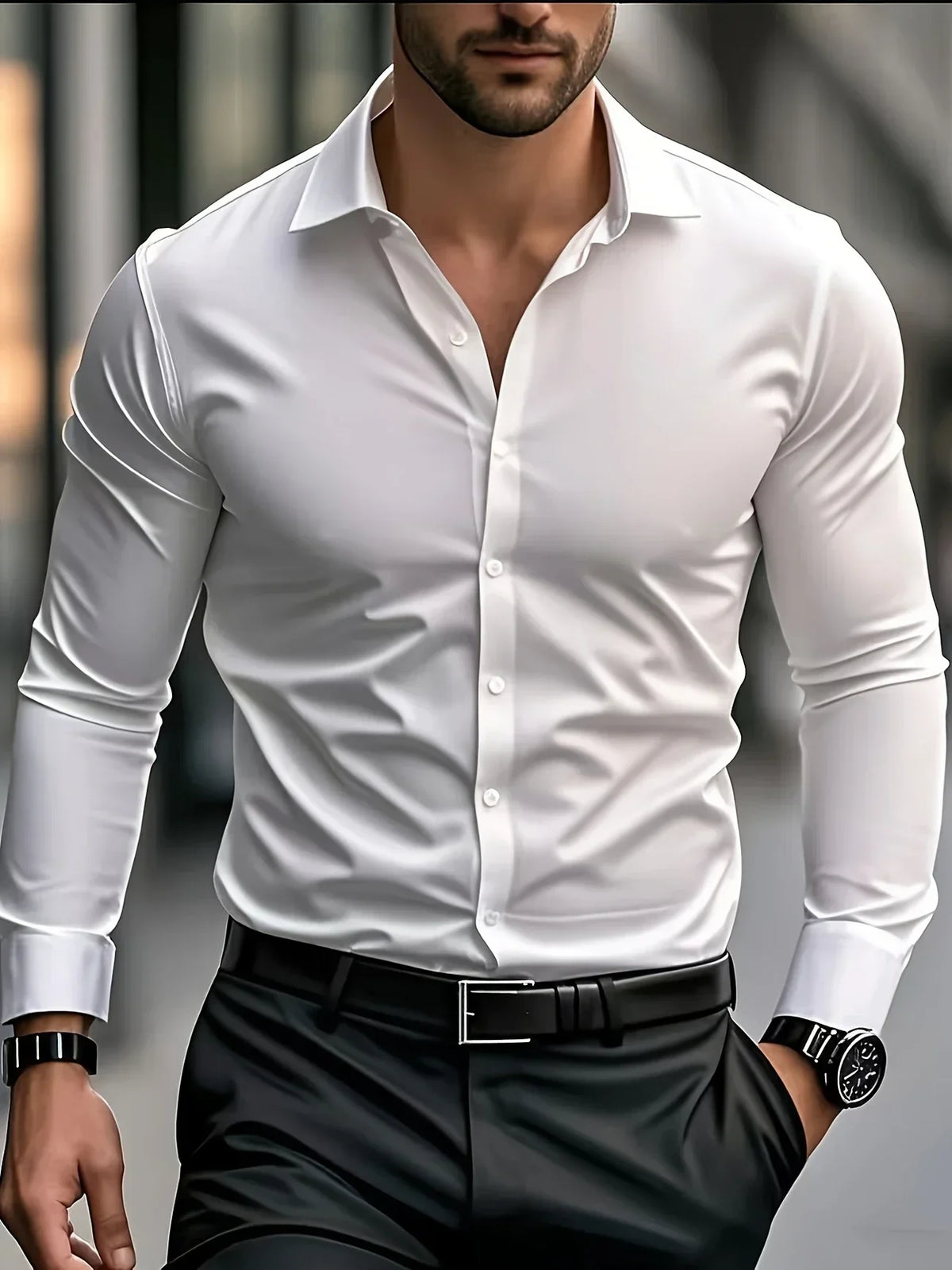 Siyaje | Chemise élégante à manches longues avec boutons