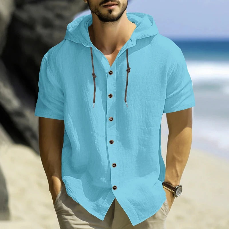 Siyaje | Chemise à manches courtes confortable avec capuche