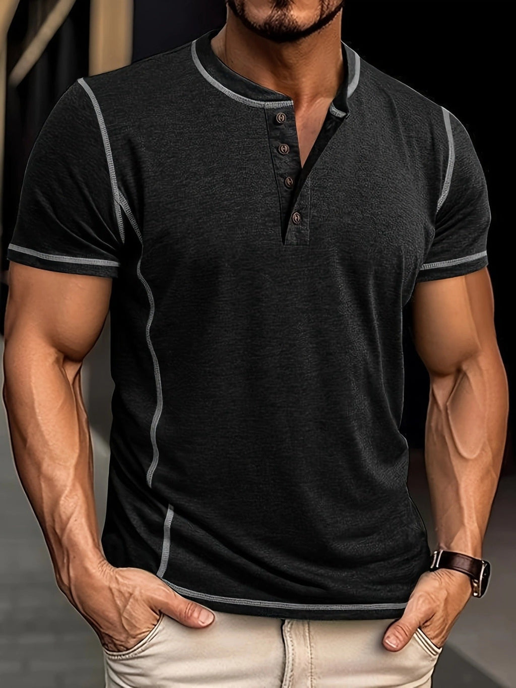 Siyaje | T-shirt à manches courtes boutonné