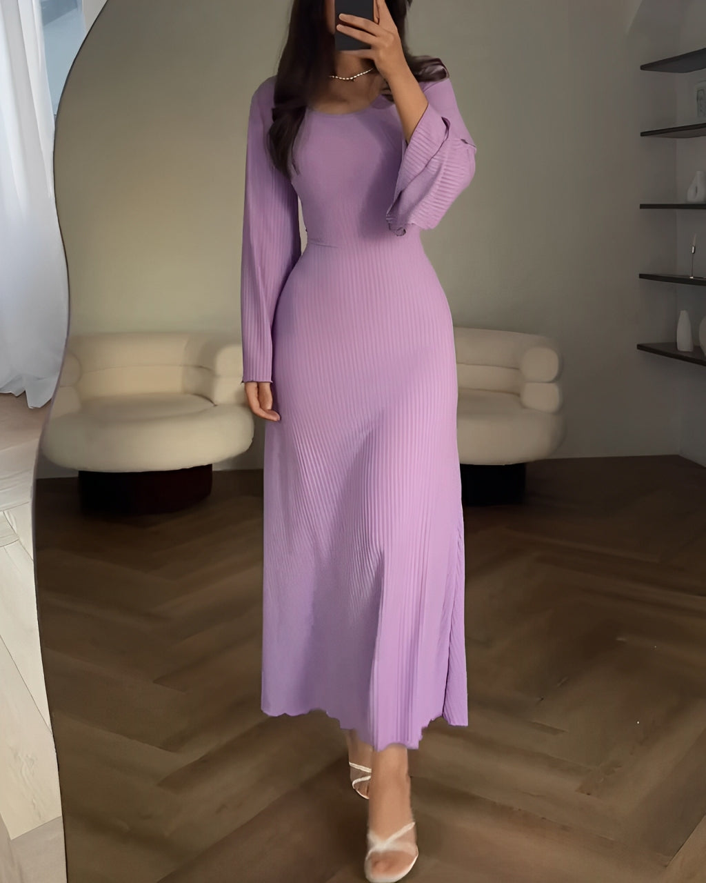 Robe Maxi Tricotée Élégante