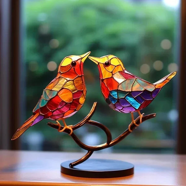 Figurines d'oiseaux en verre coloré – EleganBird