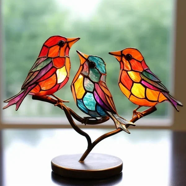 Figurines d'oiseaux en verre coloré – EleganBird