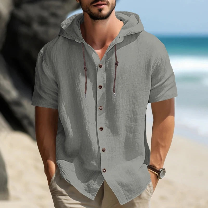 Siyaje | Chemise à manches courtes confortable avec capuche