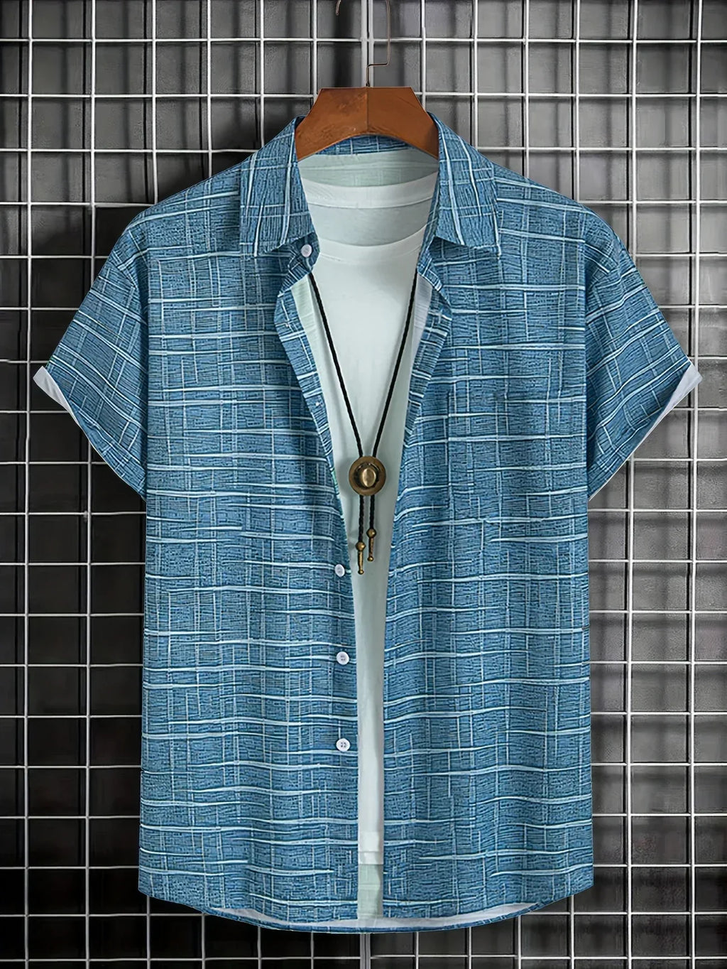 Siyaje | Chemise élégante à motif rayé et à carreaux
