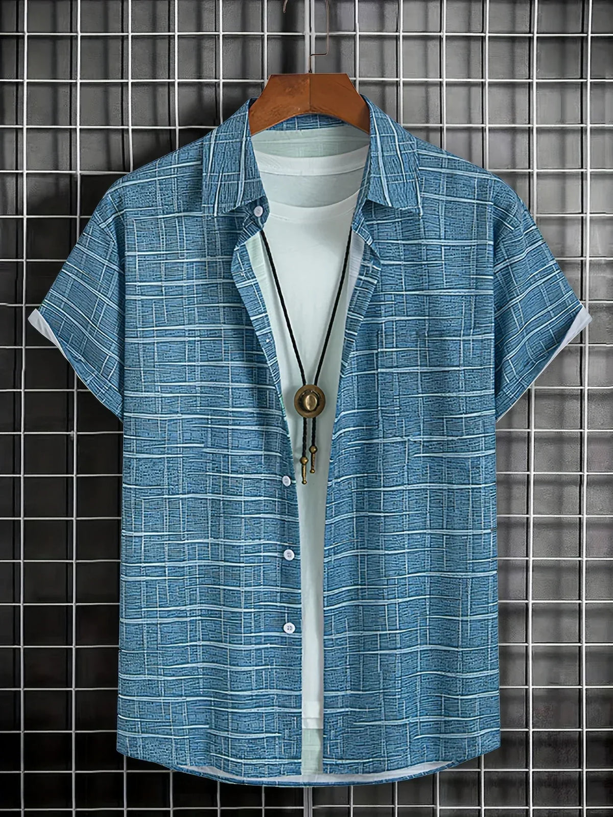 Siyaje | Chemise élégante à motif rayé et à carreaux