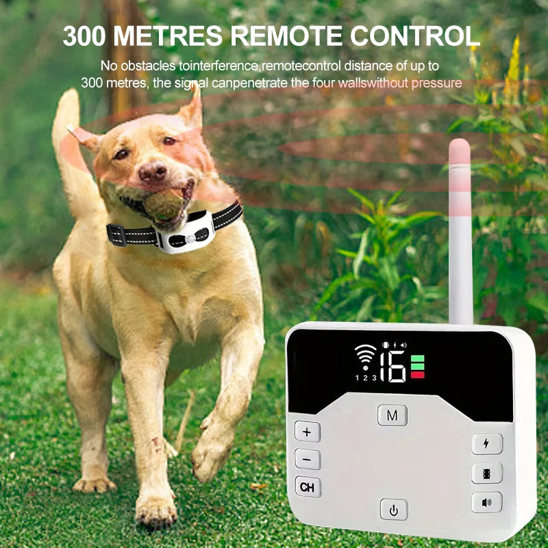 Clôture Sans Fil & Collier de Dressage 2-en-1 - Étanche & Rechargeable