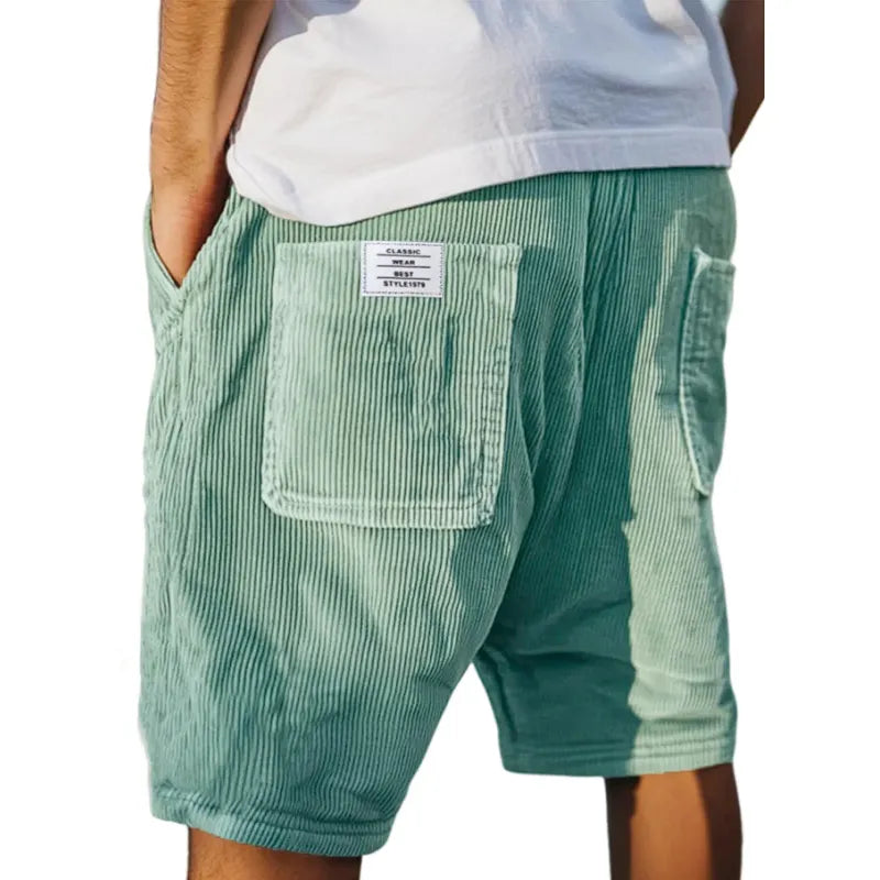 Siyaje | Pantalon court élégant en velours côtelé