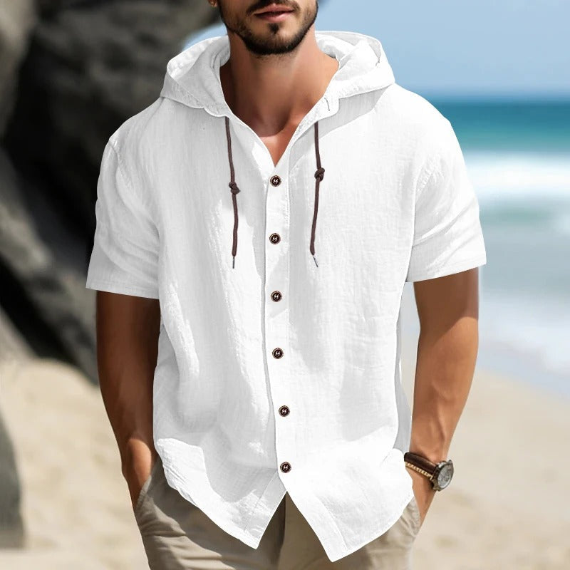 Siyaje | Chemise à manches courtes confortable avec capuche