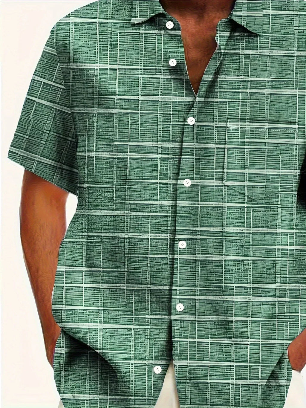 Siyaje | Chemise élégante à motif rayé et à carreaux