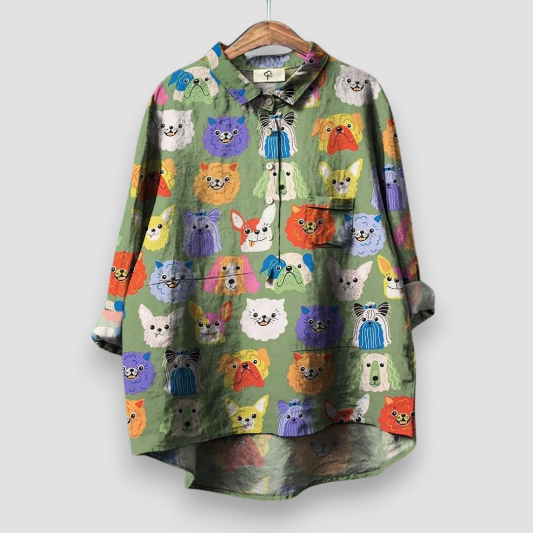 Martine | T-shirt pour femmes avec impression de chien
