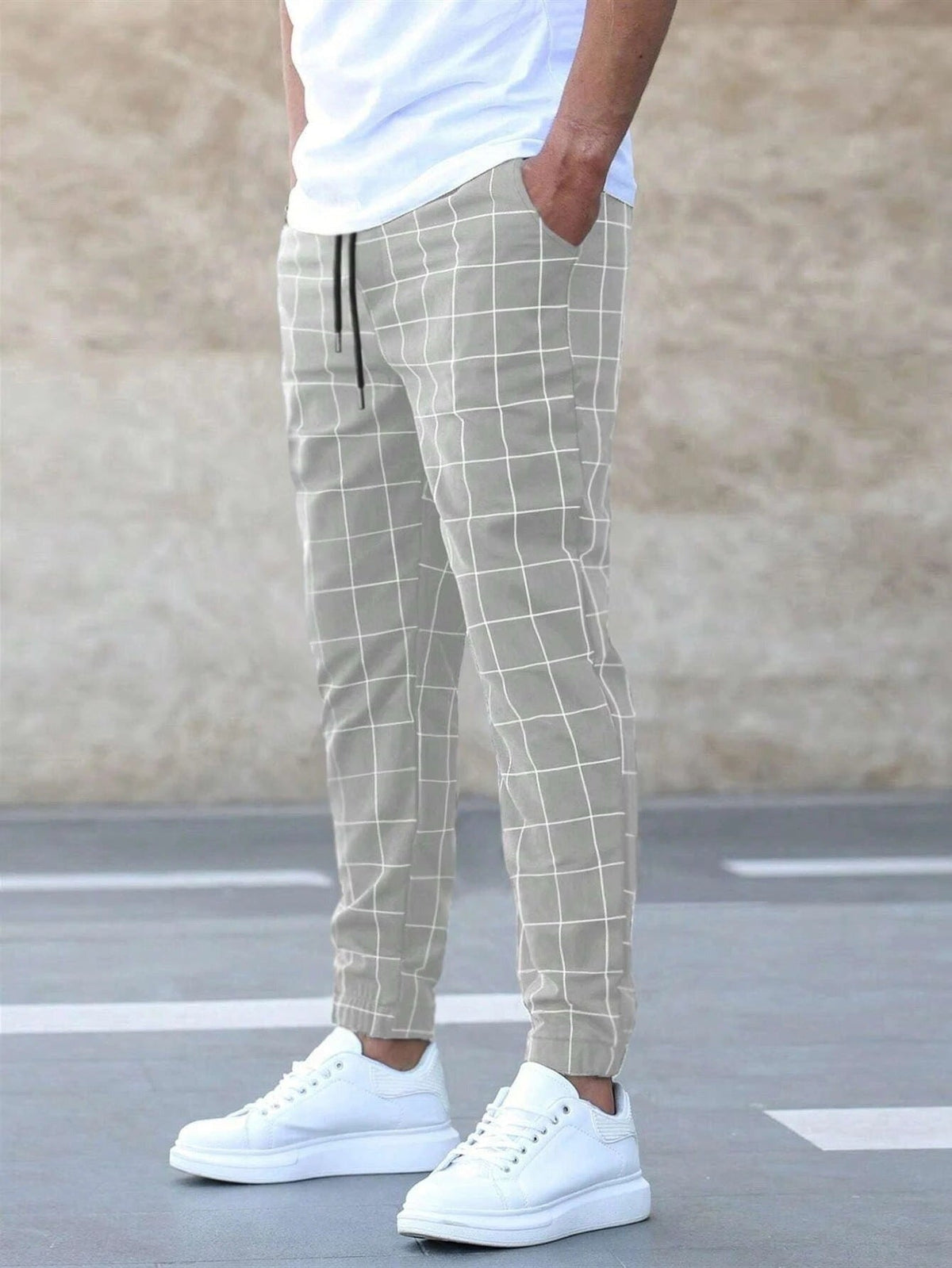 Siyaje | Pantalon jogger à carreaux pour homme