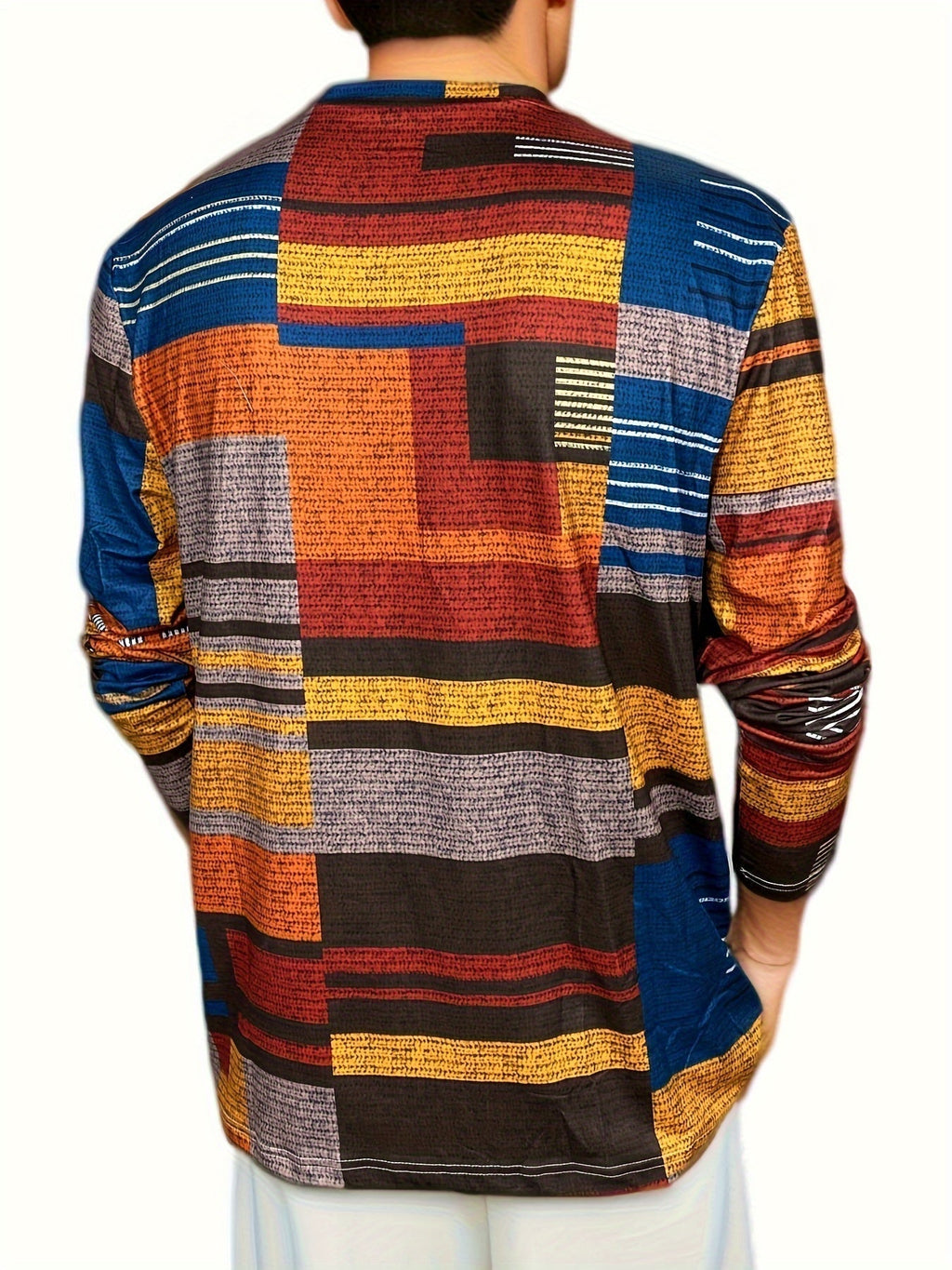Siyaje | T-shirt à manches longues avec motif color block
