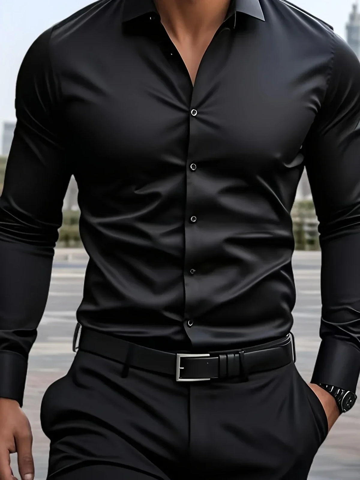 Siyaje | Chemise élégante à manches longues avec boutons