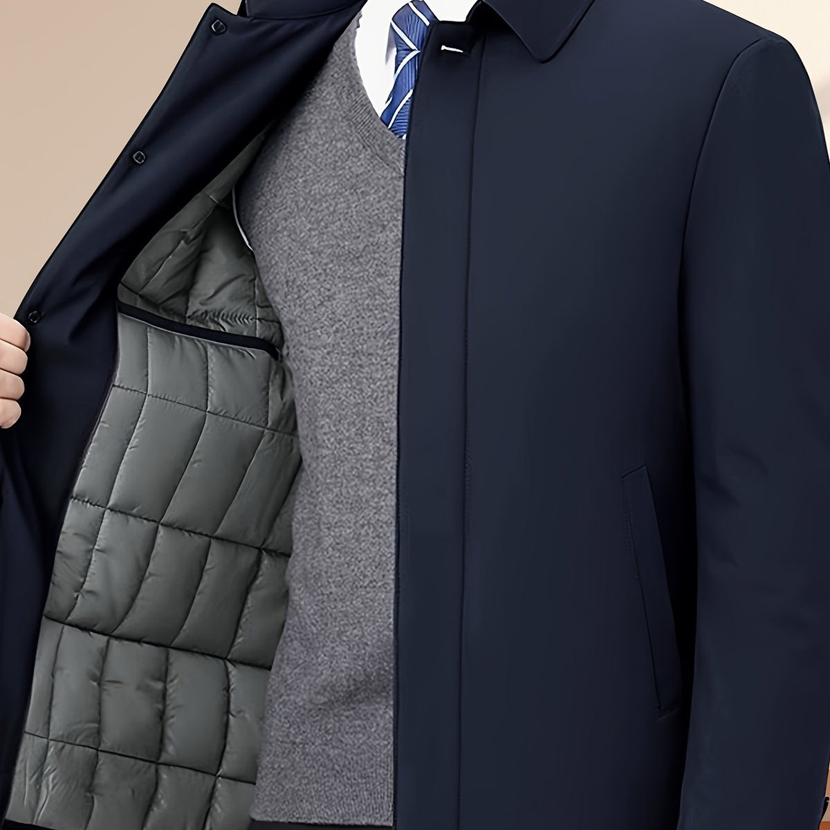 Siyaje | Veste pour homme à col à revers avec fermeture éclair