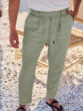 Siyaje | Pantalon ample en lin avec cordon de serrage
