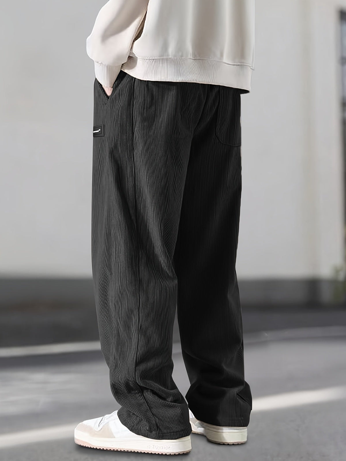 Siyaje | Pantalon droit à taille coulissée avec cordon de serrage