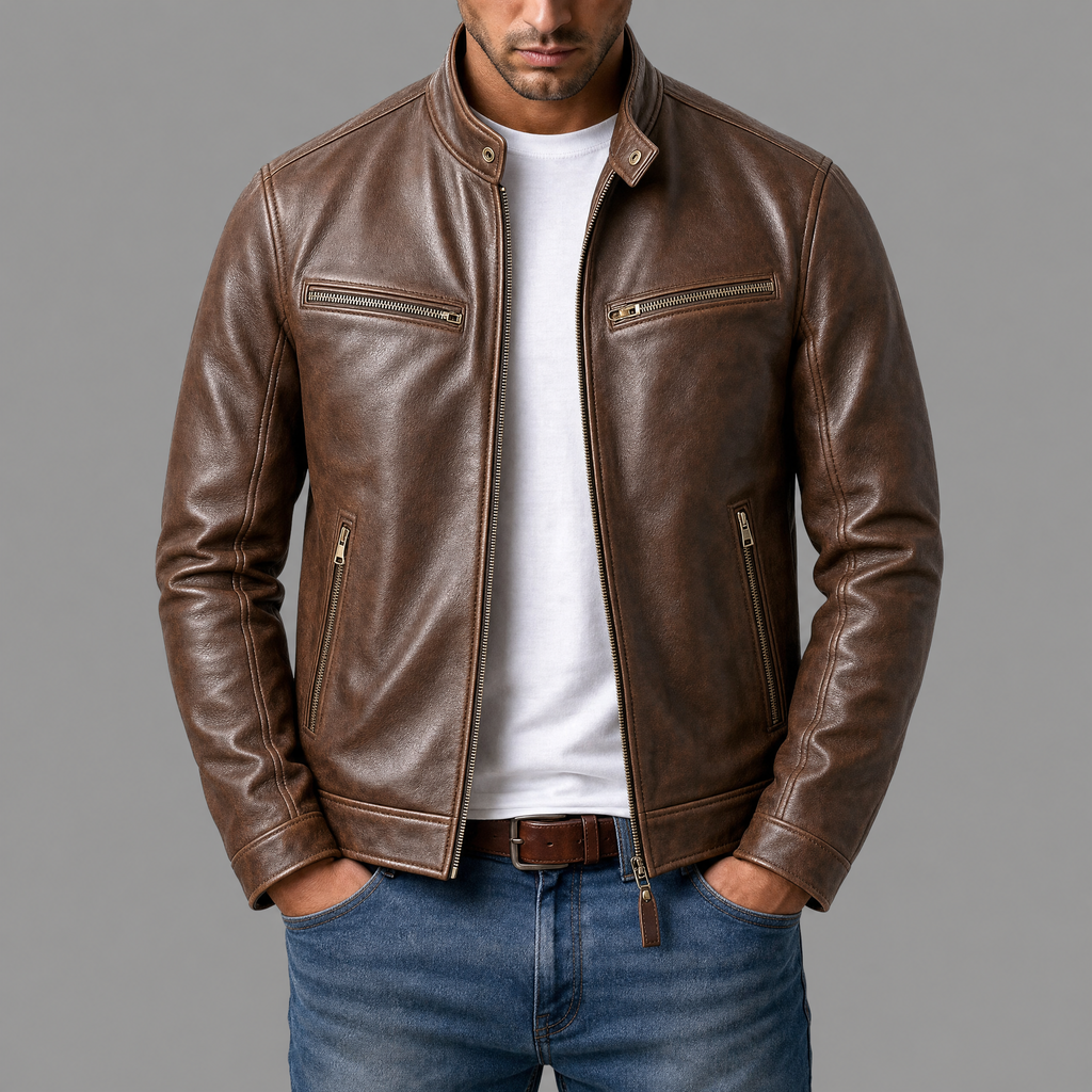 Siyaje | Veste vintage en cuir