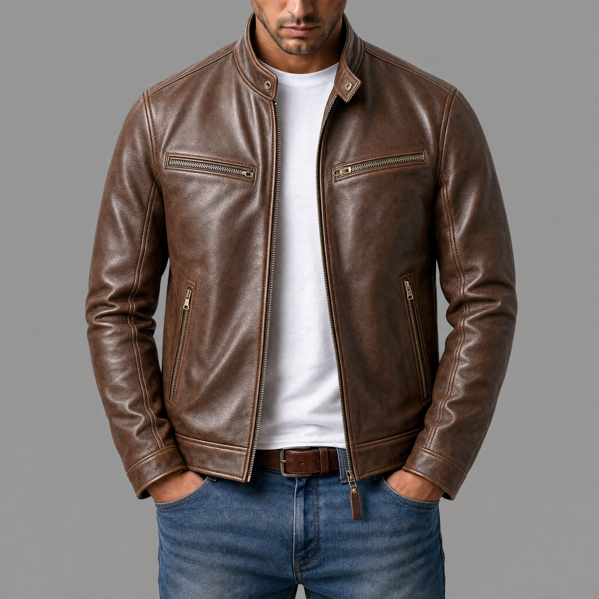 Siyaje | Veste vintage en cuir