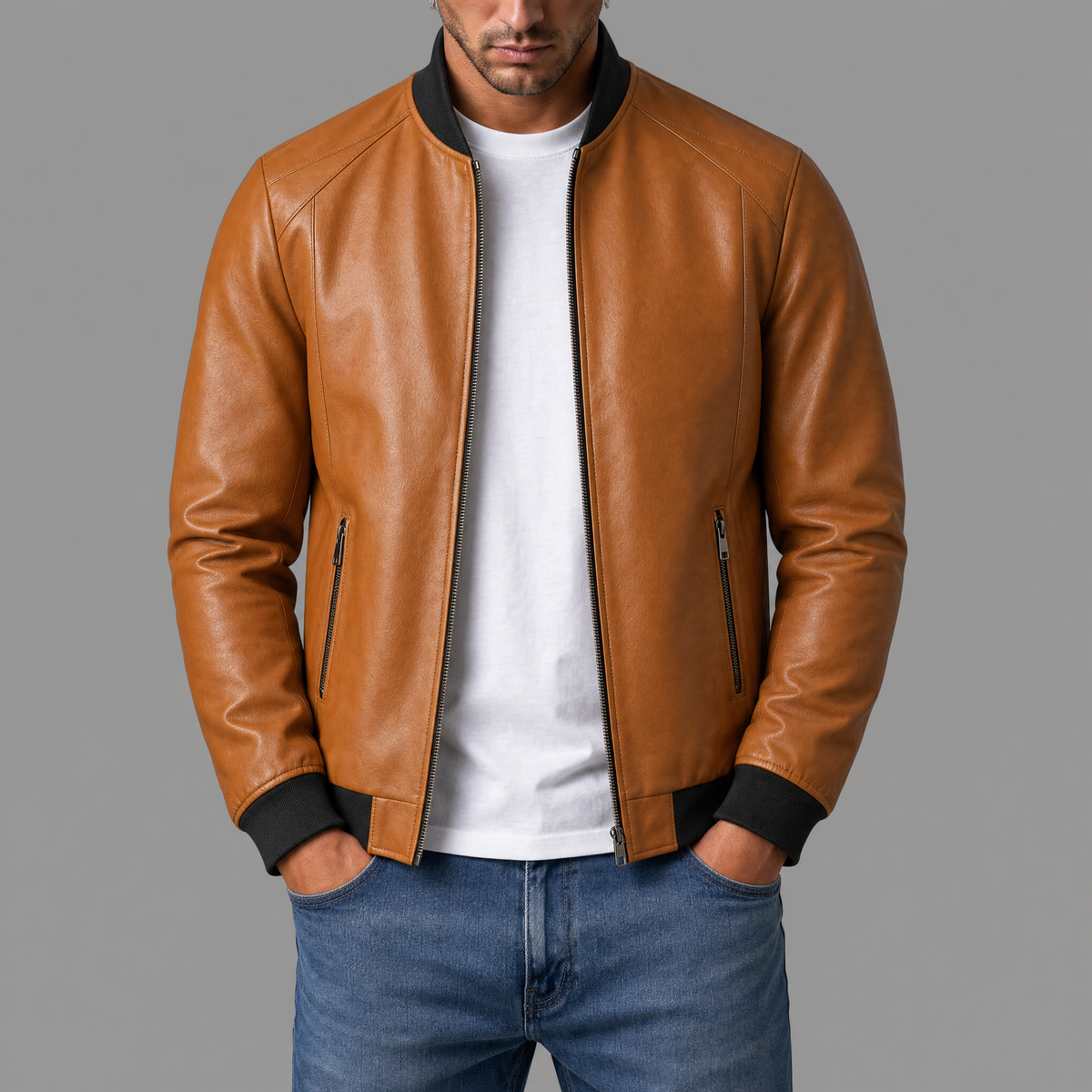 Siyaje | Blouson bomber en cuir