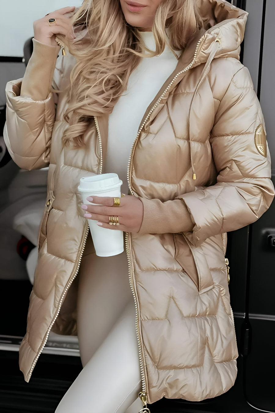 Siyaje | Manteau d’hiver élégant à capuche rembourrée