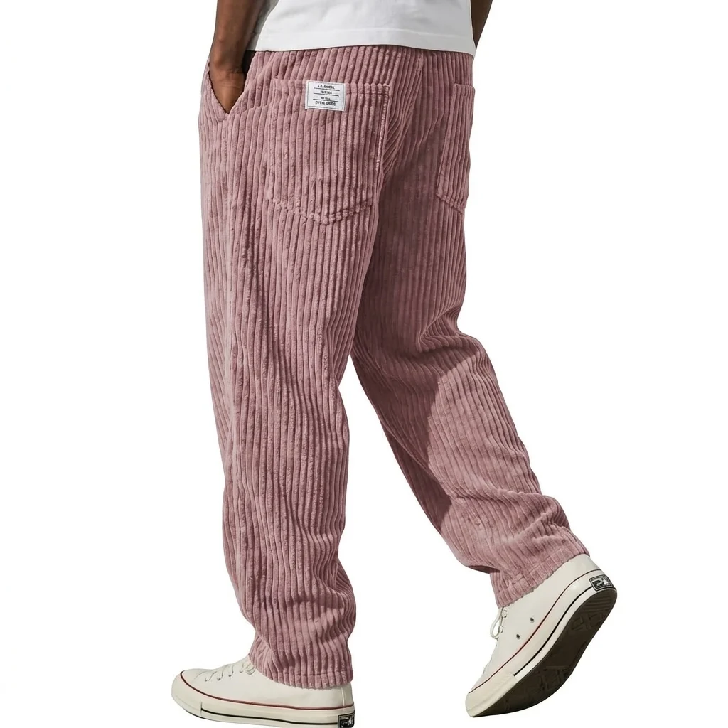 Siyaje | Pantalon large en velours côtelé