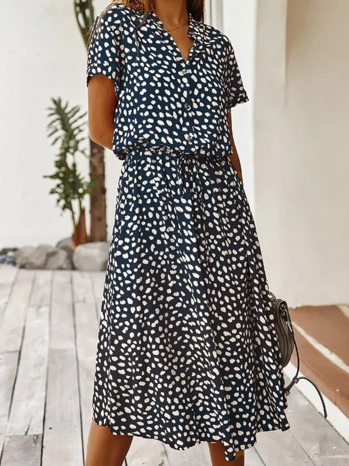 Edith - Robe à col en V