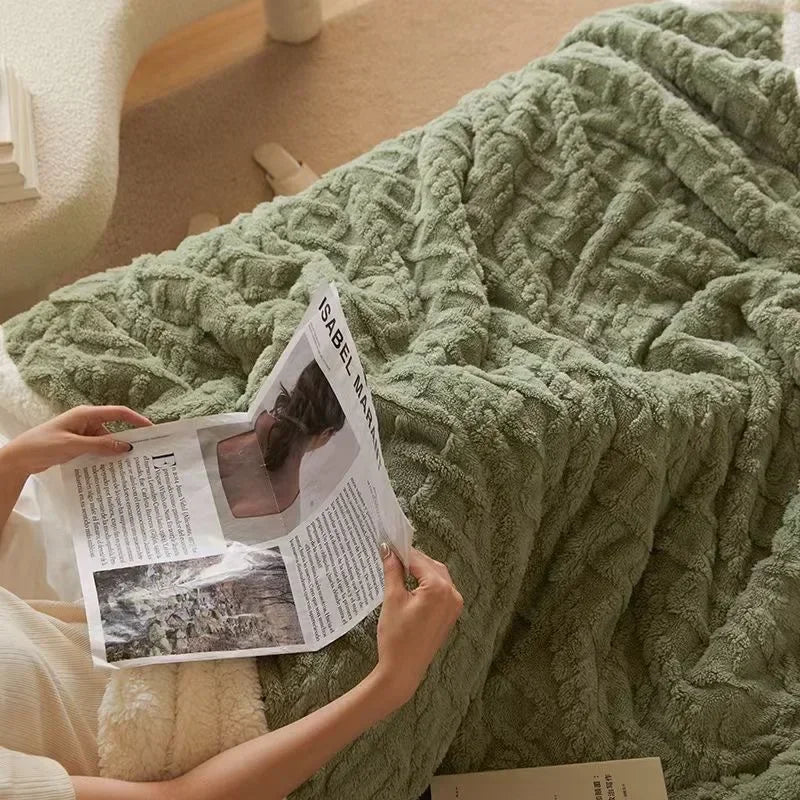 Couverture en laine d'agneau épaisse pour l'hiver - WarmWool