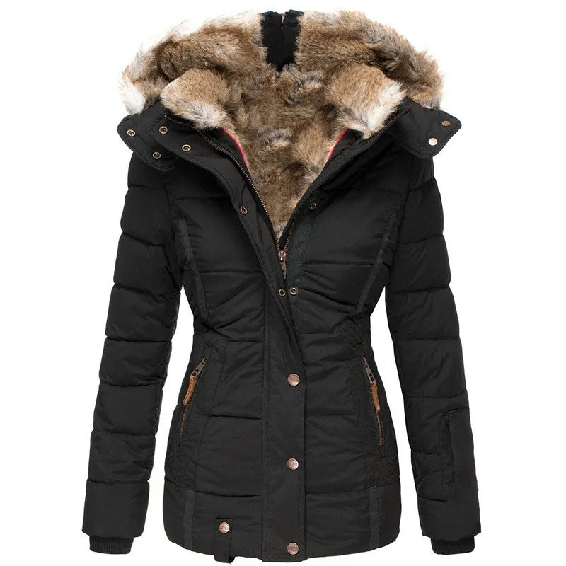 Siyaje | Manteau d'hiver chaud avec doublure en fourrure