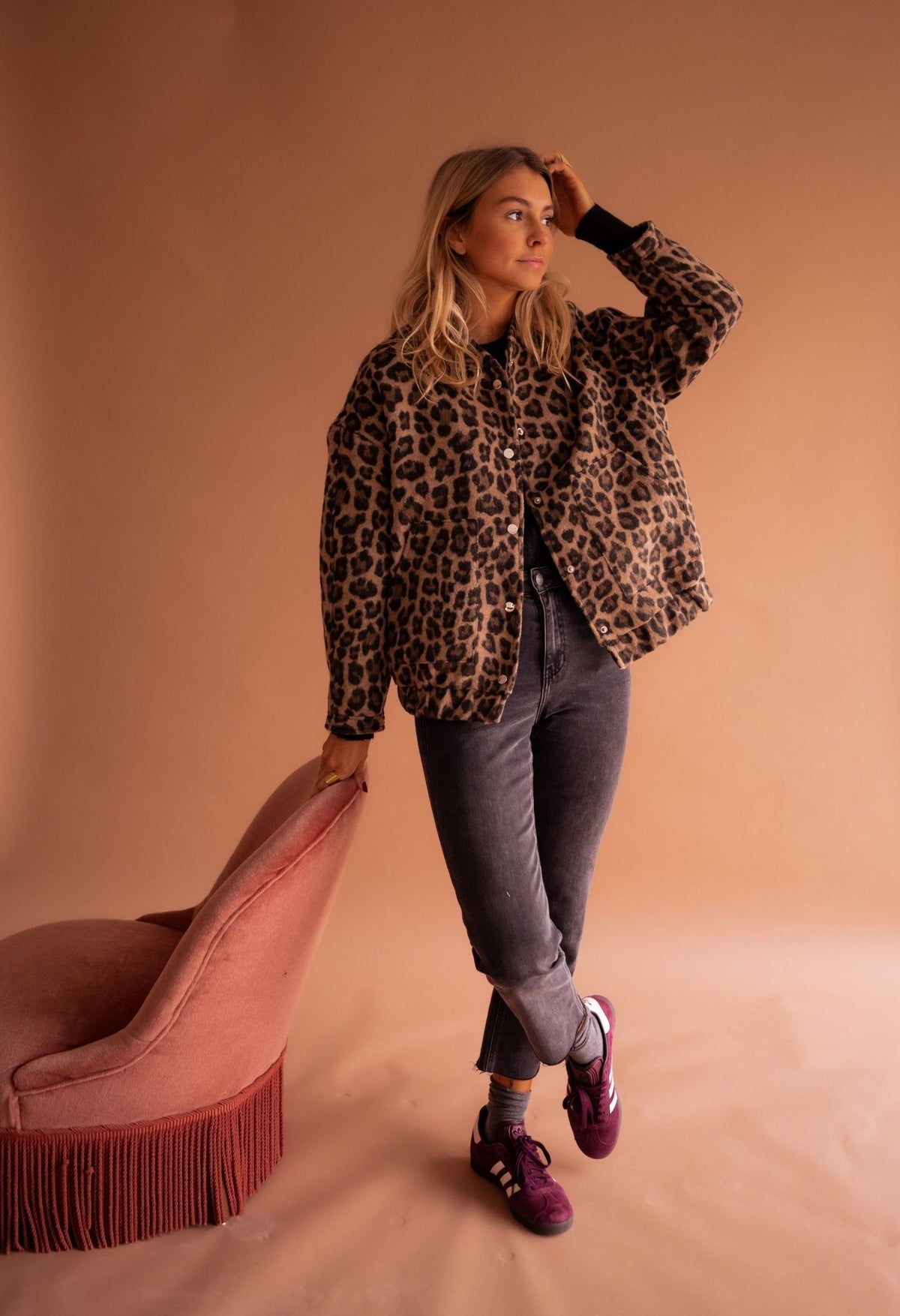 Luna | Veste Tendance avec Imprimé Léopard