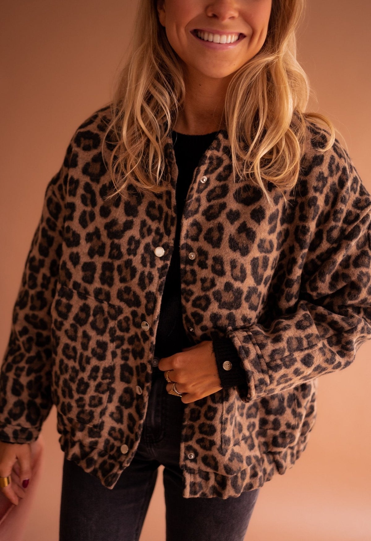 Luna | Veste Tendance avec Imprimé Léopard