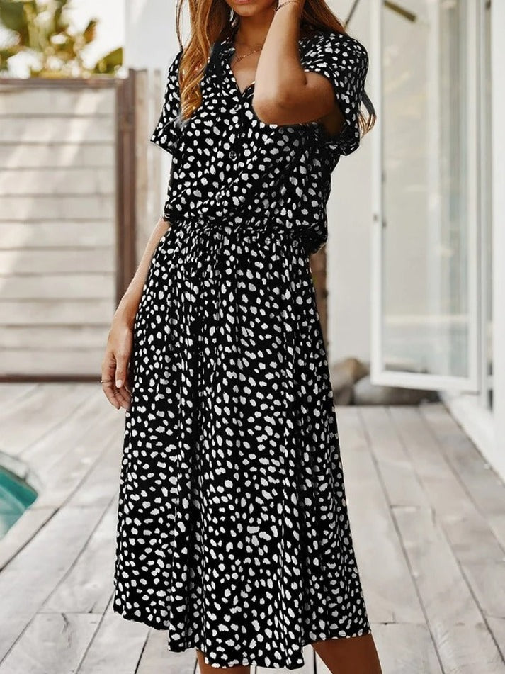 Edith - Robe à col en V