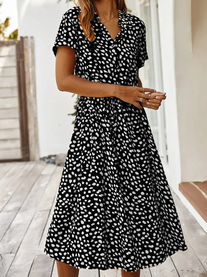 Edith - Robe à col en V