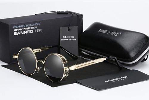 Lunettes de soleil rétro rondes polarisées Steampunk – Argo