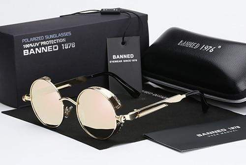 Lunettes de Soleil Rétro Ronde Polarisées Steampunk | Argo