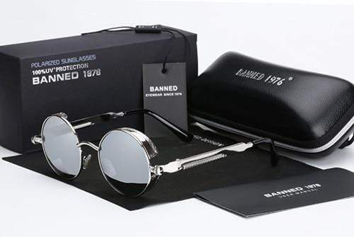 Lunettes de soleil rétro rondes polarisées Steampunk – Argo