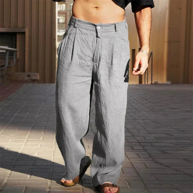 Siyaje | Pantalon en lin à jambes larges