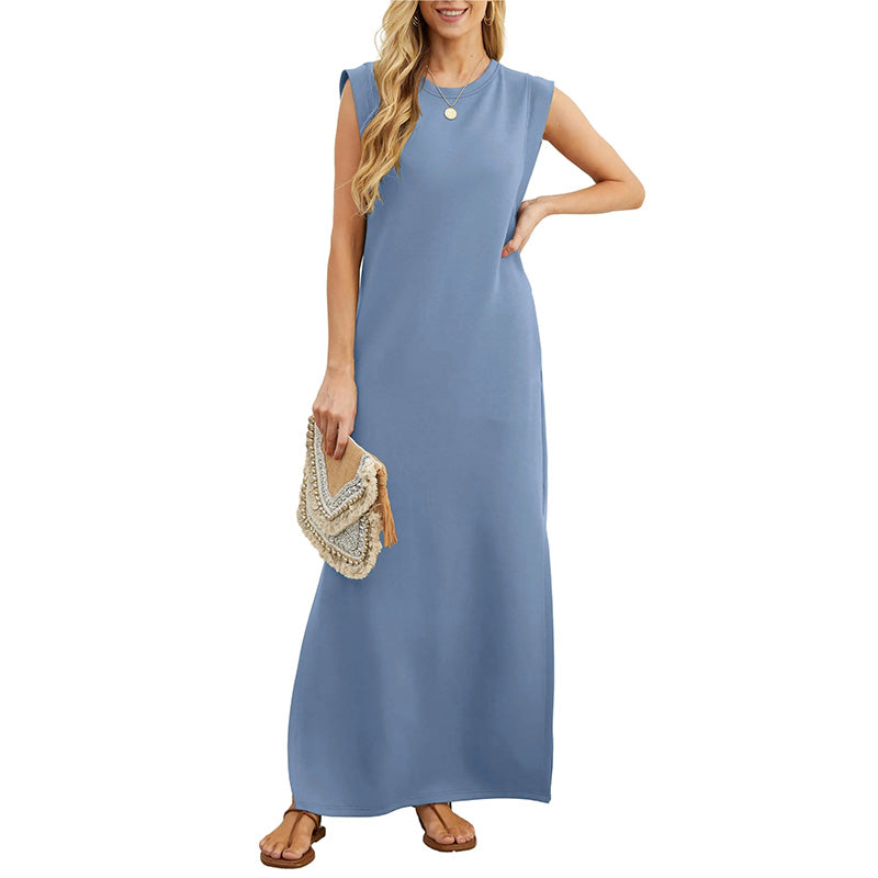 Martine | Robe Longue Fluide Antifroissage