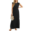 Martine | Robe Longue Fluide Antifroissage