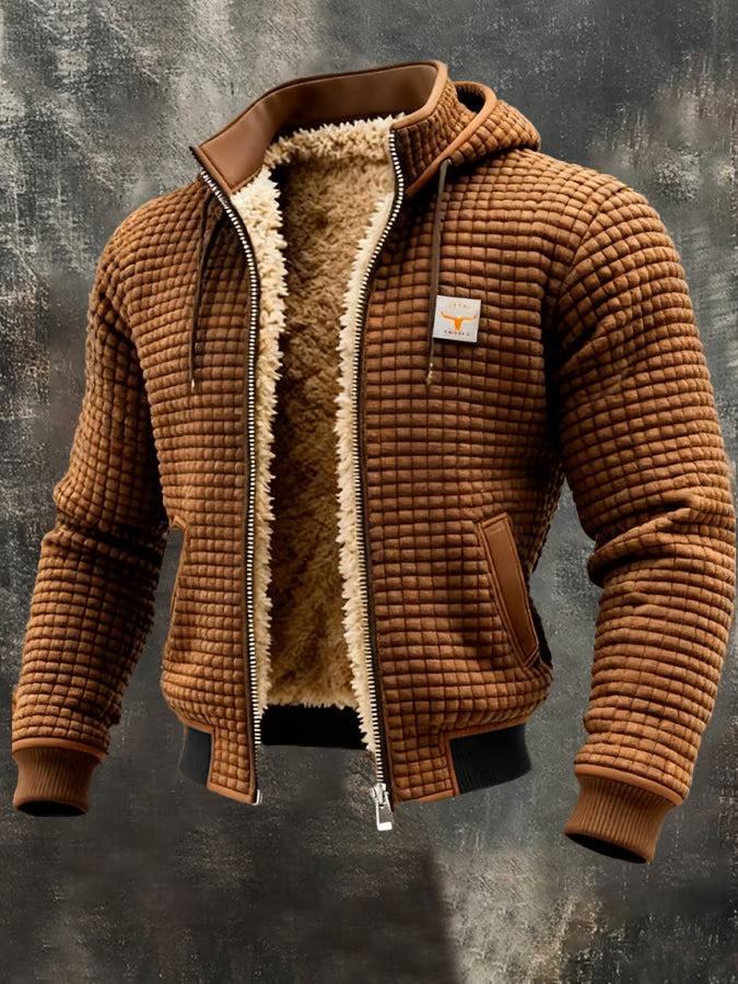 Siyaje | Veste rétro à capuche avec fermeture éclair