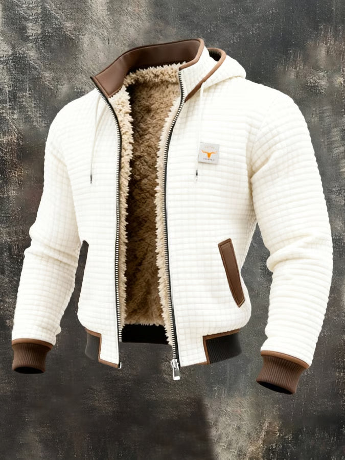 Siyaje | Veste rétro à capuche avec fermeture éclair