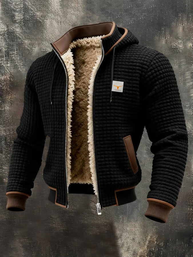 Siyaje | Veste rétro à capuche avec fermeture éclair