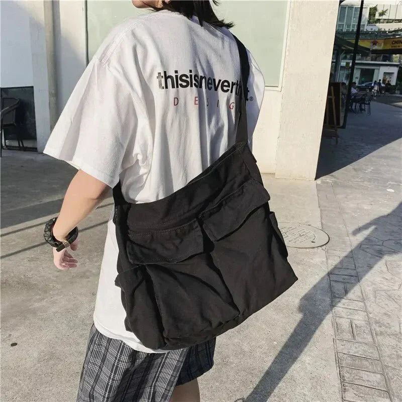 Sac à bandoulière en toile pour femmes – Vintage et spacieux