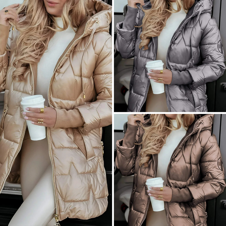 Siyaje | Manteau d’hiver élégant à capuche rembourrée